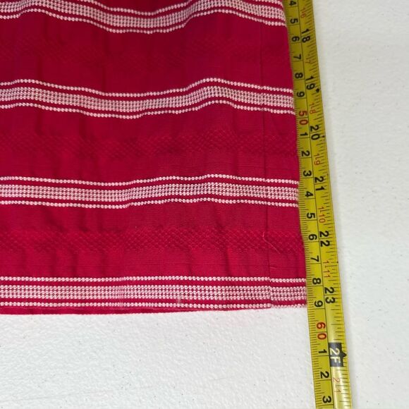 Talbots Hot Pink White Embroidered Pleated A Line Flare Side Zip Skirt Women 10 - Picture 11 of 12